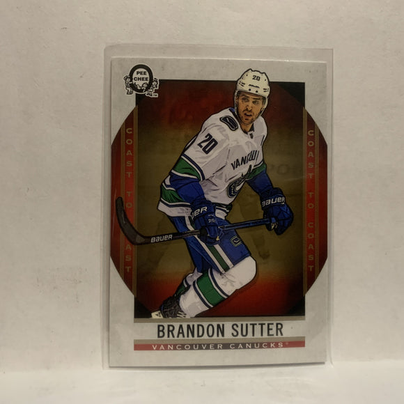 #94 Brandon Sutter Vancouver Canucks2018-19 OPC Coast to Coast Hockey Card KB