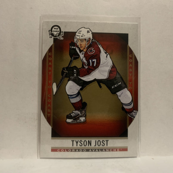 #81 Tyson Jost Colorado Avalanche2018-19 OPC Coast to Coast Hockey Card KC