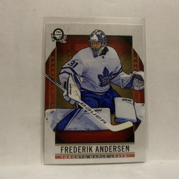 #48 Frederik Andersen Toronto Maple Leafs2018-19 OPC Coast to Coast Hockey Card KC