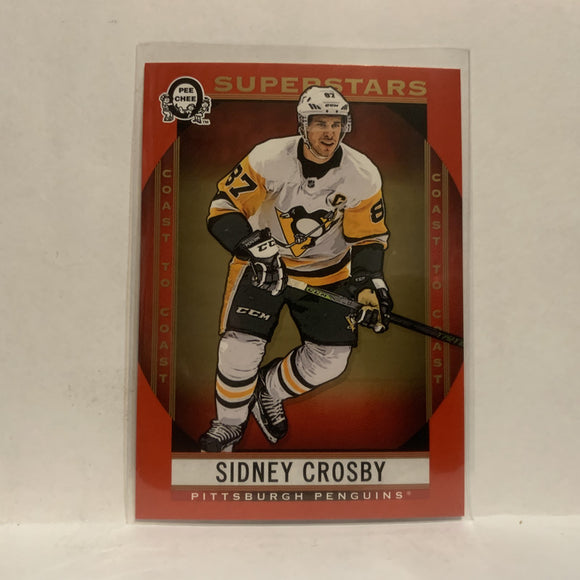 #120 Sidney Crosby Superstars Red Pittsburgh Penguins2018-19 OPC Coast to Coast Hockey Card KC