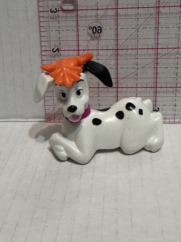 Puppy Laying Down with a Leaf on Head 101 Dalmation Disney Mcdonalds Toy Character