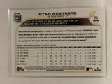 #70 Ryan Weathers San Diego Padres 2022 Topps Series One Baseball Card MLB