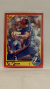 #287 Rex Hudler Montreal Expos 1990 Score Baseball Card