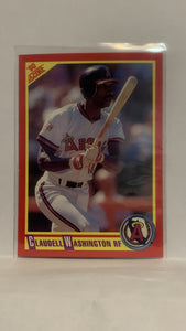 #298 Claudell Washington Los Angeles Angels 1990 Score Baseball Card