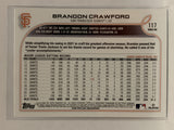 #117 Brandon Crawford  San Francisco Giants 2022 Topps Series One Baseball Card MLB