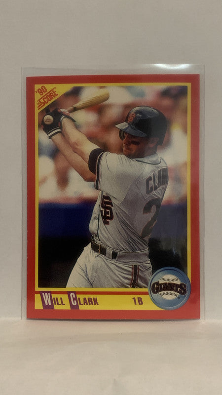 #300 Will Clark  San Francisco Giants 1990 Score Baseball Card