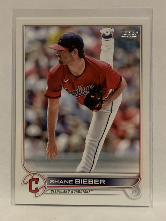 #21 Shane Bieber   Cleveland Guardians 2022 Topps Series One Baseball Card MLB