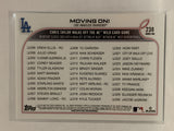 #238 Moving On Los Angeles Dodgers 2022 Topps Series One Baseball Card MLB