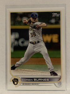 #240 Corbin Burnes Milwaukee Brewers 2022 Topps Series One Baseball Card MLB