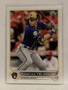 #288 Christian Yelich Milwaukee Brewers 2022 Topps Series One Baseball Card MLB