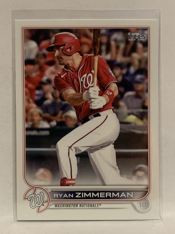 #296 Ryan Zimmerman Washington Nationals 2022 Topps Series One Baseball Card MLB