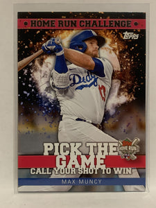 #HRC-25 Max Muncy Home Run Challenge Los Angeles Dodgers 2022 Topps Series One Baseball Card MLB