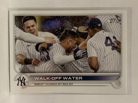 #119 Walk-off Water New York Yankees 2022 Topps Series One Baseball Card MLB