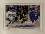 #202 Perez Abreu Hernandez  Runs Batted in Leaders 2022 Topps Series One Baseball Card MLB