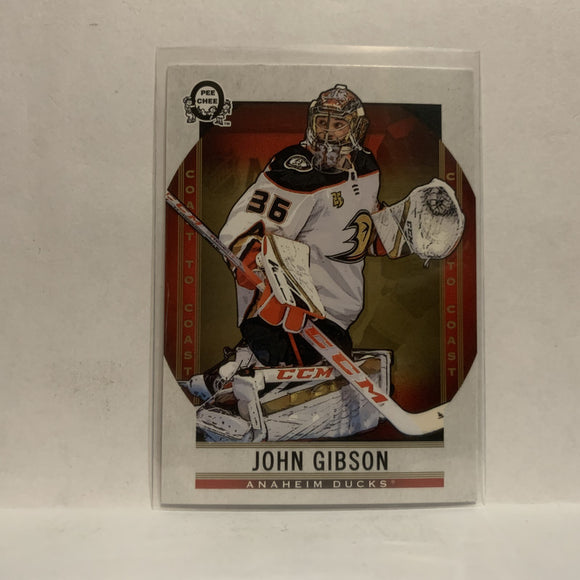 #71 John Gibson Anaheim Ducks2018-19 OPC Coast to Coast Hockey Card KG