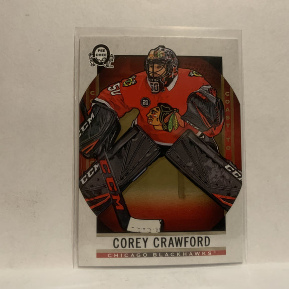 #100 Corey Crawford Chicago Blackhawks2018-19 OPC Coast to Coast Hockey Card KG