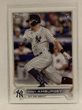 #263 Trey Amburgey Rookie New York Yankees 2022 Topps Series One Baseball Card MLB