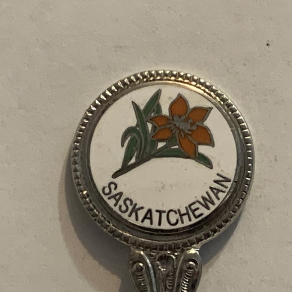 Saskatchewan Prairie Lily Flower Collectable Souvenir Spoon AC