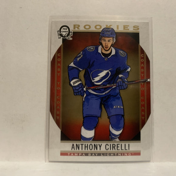 #156 Anthony Cirelli Rookie Tampa Bay Lightning2018-19 OPC Coast to Coast Hockey Card KH