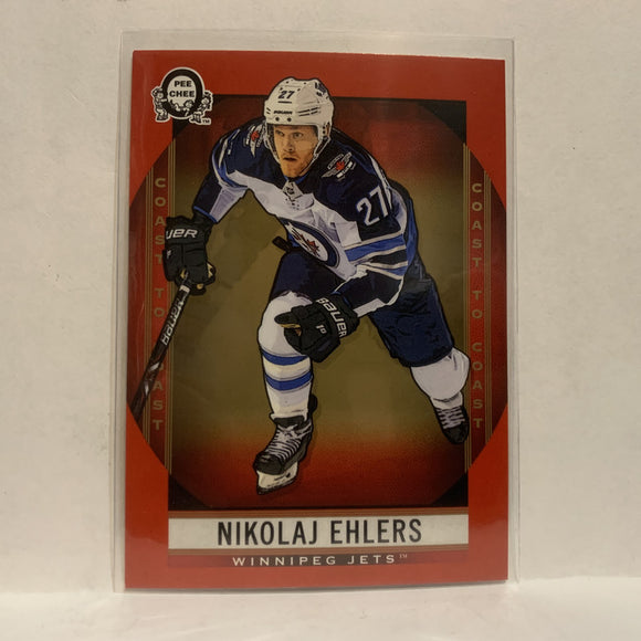 #18 Nikolaj Ehlers Red Winnipeg Jets2018-19 OPC Coast to Coast Hockey Card KJ