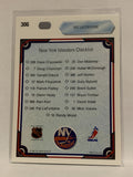 #306 Pat Lafontaire Checklist New York Islanders 1990-91 Upper Deck Hockey Card  NHL