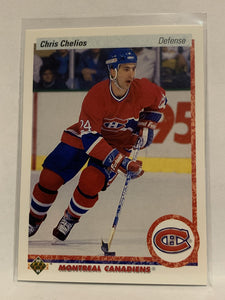 #174 Chris Chelios Montreal Canadiens 1990-91 Upper Deck Hockey Card  NHL