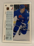 #49 Paul Gillis Quebec Nordiques 1990-91 Upper Deck Hockey Card  NHL