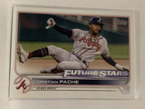 #233 Cristian Pache Rookie Atlanta Braves 2022 Topps Series One Baseball Card MLB