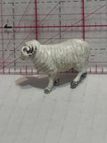 White Horned Sheep Ewe  Toy Animal