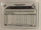 #297 Hyun-Jin Ryu Toronto Blue Jays 2022 Topps Series One Baseball Card MLB