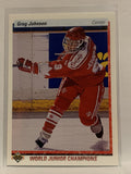 #460 Greg Johnson World Junior Champions 1990-91 Upper Deck Hockey Card  NHL