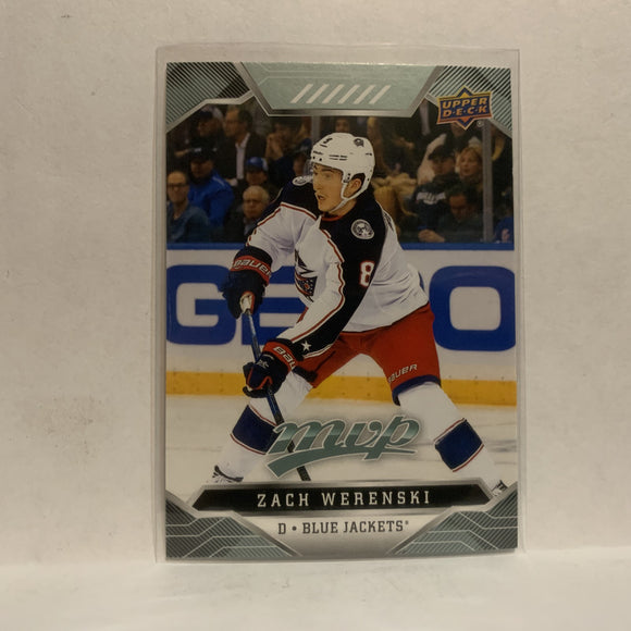 #132 Zach Werenski Columbus Blue Jackets 2019-20 Upper Deck MVP Hockey Card KO