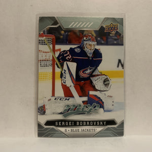 #96 Sergei Bobrovsky Columbus Blue Jackets 2019-20 Upper Deck MVP Hockey Card KQ