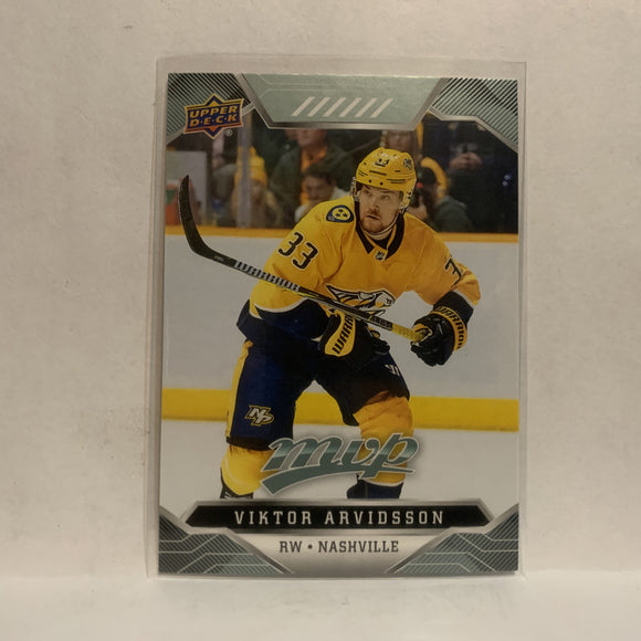 #61 Viktor Arvidsson Nashville Predators 2019-20 Upper Deck MVP Hockey Card KQ