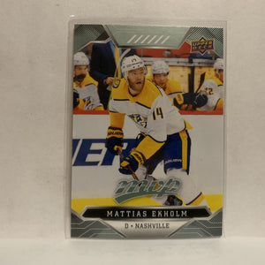 #84 Mattias Ekholm Nashville Predators 2019-20 Upper Deck MVP Hockey Card KQ