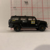 Black Hummer H3 Desert Endurance Race ©2004 Matchbox Diecast Car FA