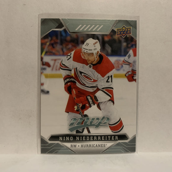 #104 Nino Niederreiter Carolina Hurricanes 2019-20 Upper Deck MVP Hockey Card KR