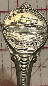 M.S. Koningin Juliana Ship Boat Demet Misc Souvenir Spoon