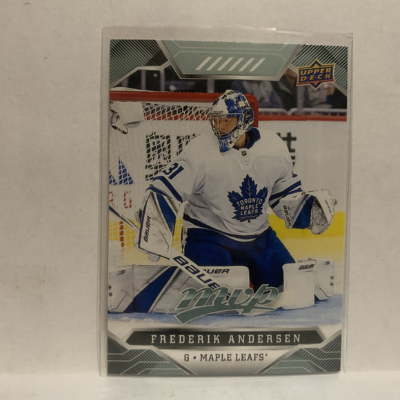 #27 Frederik Andersen Toronto Maple Leafs 2019-20 Upper Deck MVP Hockey Card KS