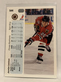 #544 Jocelyn Lemieux Chicago Blackhawks 1990-91 Upper Deck Hockey Card  NHL