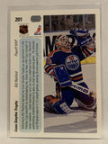 #201 Conn Smythe Trophy Bill Ranford Edmonton Oilers 1990-91 Upper Deck Hockey Card NHL