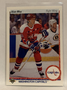 #240 Alan May Washington Capitals 1990-91 Upper Deck Hockey Card NHL