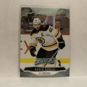 #188 David Krejci Boston Bruins 2019-20 Upper Deck MVP Hockey Card KT