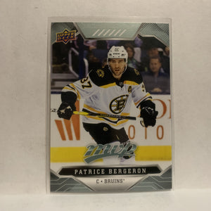 #19 Patrice Bergeron Bosotn Bruins 2019-20 Upper Deck MVP Hockey Card KT