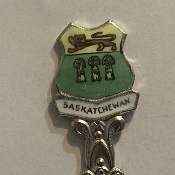 W.D.M. Saskatoon Saskatchewan Painted Bowl Collectable Souvenir Spoon AK