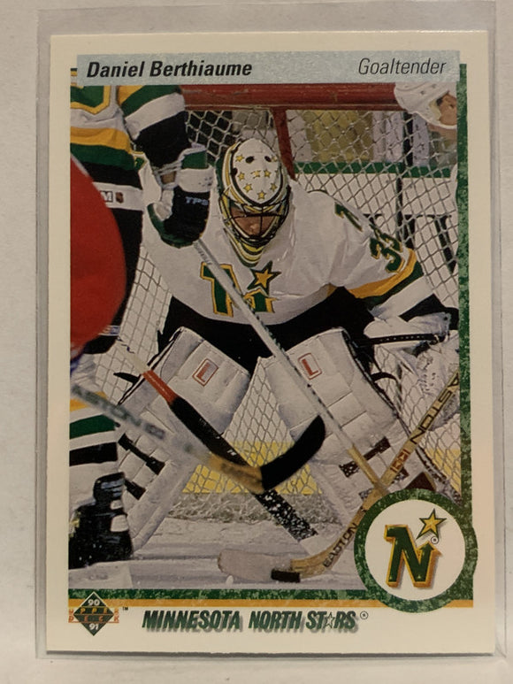 #381 Daniel Berthiaume Minnesota North Stars 1990-91 Upper Deck Hockey Card NHL