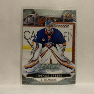 #121 Thomas Greiss New York Islanders 2019-20 Upper Deck MVP Hockey Card KU