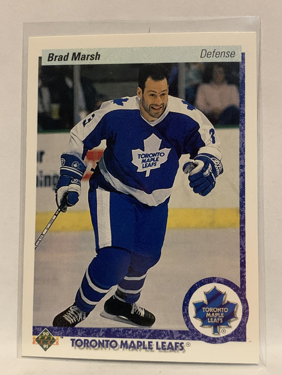 #199 Brad Marsh Toronto Maple Leafs 1990-91 Upper Deck Hockey Card NHL