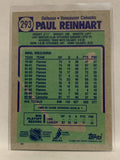 #293 Paul Reinhart Vancouver Canucks 1990-91 Topps Hockey Card NHL