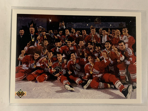 #451 Canadian National Junior Team World Champions 1990-91 Upper Deck Hockey Card